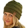 imageCC Classic Winter Fall Trendy Chunky Stretchy Cable Knit Beanie HatSolid New Olive