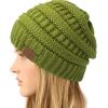 imageCC Classic Winter Fall Trendy Chunky Stretchy Cable Knit Beanie HatSolid Olive