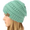 imageCC Classic Winter Fall Trendy Chunky Stretchy Cable Knit Beanie HatSolid Pale Mint