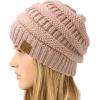 imageCC Classic Winter Fall Trendy Chunky Stretchy Cable Knit Beanie HatSolid Rose