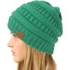 imageCC Classic Winter Fall Trendy Chunky Stretchy Cable Knit Beanie HatSolid Sea Green
