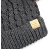 imageCC Exclusives Children Kid Double Pompom Knitted Beanie for Kids Ages 25 KID23KID24KIDS2055A Pompom Dk Mel Grey