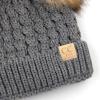imageCC Exclusives Children Kid Double Pompom Knitted Beanie for Kids Ages 25 KID23KID24KIDS2055A Pompom Lt Mel Grey