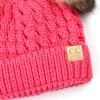 imageCC Exclusives Children Kid Double Pompom Knitted Beanie for Kids Ages 25 KID23KID24KIDS2055A Pompom New Candy Pink