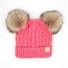imageCC Exclusives Children Kid Double Pompom Knitted Beanie for Kids Ages 25 KID23KID24KIDS2055A Pompom New Candy Pink