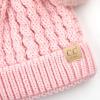 imageCC Exclusives Children Kid Double Pompom Knitted Beanie for Kids Ages 25 KID23KID24KIDS2055A Pompom Palepink Solid