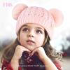 imageCC Exclusives Children Kid Double Pompom Knitted Beanie for Kids Ages 25 KID23KID24KIDS2055A Pompom Palepink Solid