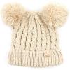 imageCC Exclusives Children Kid Double Pompom Knitted Beanie for Kids Ages 25 KID23KID24KIDS2055Beige Amz