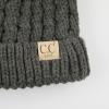 imageCC Exclusives Children Kid Double Pompom Knitted Beanie for Kids Ages 25 KID23KID24KIDS2055Dk Mel Grey Amz