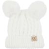 imageCC Exclusives Children Kid Double Pompom Knitted Beanie for Kids Ages 25 KID23KID24KIDS2055Ivory Amz