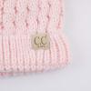 imageCC Exclusives Children Kid Double Pompom Knitted Beanie for Kids Ages 25 KID23KID24KIDS2055Pale Pink Amz