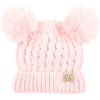 imageCC Exclusives Children Kid Double Pompom Knitted Beanie for Kids Ages 25 KID23KID24KIDS2055Pale Pink Amz