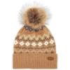 imageCC Exclusives Geometric Cable Beanie Hat with Faux Fur Pom HAT2298HAT7011HAT2213YJ920Camel