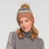 imageCC Exclusives Plush Yarn Pom Beanie hat with Daisy Pattern HAT2093HAT3001HAT4005HAT4009HAT4023Aztec Patterntaupe