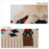 imageCC Exclusives Plush Yarn Pom Beanie hat with Daisy Pattern HAT2093HAT3001HAT4005HAT4009HAT4023Aztecbeige