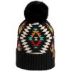 imageCC Exclusives Plush Yarn Pom Beanie hat with Daisy Pattern HAT2093HAT3001HAT4005HAT4009HAT4023Aztecblack