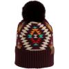 imageCC Exclusives Plush Yarn Pom Beanie hat with Daisy Pattern HAT2093HAT3001HAT4005HAT4009HAT4023Aztecdkberry