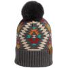imageCC Exclusives Plush Yarn Pom Beanie hat with Daisy Pattern HAT2093HAT3001HAT4005HAT4009HAT4023Aztecdkgrey