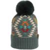 imageCC Exclusives Plush Yarn Pom Beanie hat with Daisy Pattern HAT2093HAT3001HAT4005HAT4009HAT4023Aztecforest Green