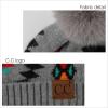 imageCC Exclusives Plush Yarn Pom Beanie hat with Daisy Pattern HAT2093HAT3001HAT4005HAT4009HAT4023Aztecltgrey
