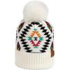 imageCC Exclusives Plush Yarn Pom Beanie hat with Daisy Pattern HAT2093HAT3001HAT4005HAT4009HAT4023Aztecwhite