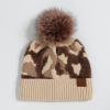 imageCC Exclusives Plush Yarn Pom Beanie hat with Daisy Pattern HAT2093HAT3001HAT4005HAT4009HAT4023Camobeige