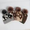 imageCC Exclusives Plush Yarn Pom Beanie hat with Daisy Pattern HAT2093HAT3001HAT4005HAT4009HAT4023Camoolive