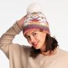 imageCC Exclusives Plush Yarn Pom Beanie hat with Daisy Pattern HAT2093HAT3001HAT4005HAT4009HAT4023Multi Yarn Aztecrose Mix