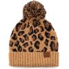 imageCC Exclusives Soft Beanie hat with Leopard Pattern and Fur PomHAT7001SF7001A Gift Setlatte