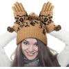 imageCC Exclusives Soft Beanie hat with Leopard Pattern and Fur PomHAT7001SF7001A Gift Setlatte