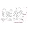 imageCC Exclusives Soft Beanie hat with Leopard Pattern and Fur PomHAT7001SF7001A Gift Setlt Mel Grey