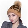 imageCC Exclusives Soft Beanie hat with Leopard Pattern and Fur PomHAT7001SF7001Latteleo