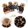 imageCC Exclusives Soft Beanie hat with Leopard Pattern and Fur PomHAT7001SF7001Latteleo