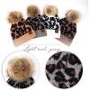 imageCC Exclusives Soft Beanie hat with Leopard Pattern and Fur PomHAT7001SF7001Lt Mel Greyleo