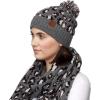 imageCC Exclusives Soft Beanie hat with Leopard Pattern and Fur PomHAT7001SF7001Ltmelgreyleopard Pom