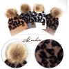 imageCC Exclusives Soft Beanie hat with Leopard Pattern and Fur PomHAT7001SF7001Mocha