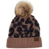 imageCC Exclusives Soft Beanie hat with Leopard Pattern and Fur PomHAT7001SF7001Mocha