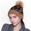 imageCC Exclusives Soft Beanie hat with Leopard Pattern and Fur PomHAT7001SF7001Mocha