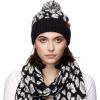 imageCC Exclusives Soft Beanie hat with Leopard Pattern and Fur PomHAT7001SF7001Ultla Soft  Black