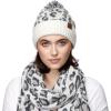 imageCC Exclusives Soft Beanie hat with Leopard Pattern and Fur PomHAT7001SF7001Ultla Soft  Ivory
