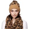 imageCC Exclusives Soft Beanie hat with Leopard Pattern and Fur PomHAT7001SF7001Ultla Soft  Latte