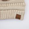 imageCC Exclusives Soft Stretch Cable Knit Messy Bun Ponytail Beanie Winter Hat for Women MB20A Beige1