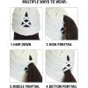 imageCC Exclusives Soft Stretch Cable Knit Messy Bun Ponytail Beanie Winter Hat for Women MB20A0 Crisscross Almond Oil