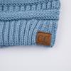 imageCC Exclusives Soft Stretch Cable Knit Messy Bun Ponytail Beanie Winter Hat for Women MB20ADenim
