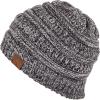 imageCC Exclusives Soft Stretch Cable Knit Messy Bun Ponytail Beanie Winter Hat for Women MB20AGrey Multi31