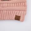 imageCC Exclusives Soft Stretch Cable Knit Messy Bun Ponytail Beanie Winter Hat for Women MB20AIndi Pink
