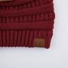 imageCC Exclusives Soft Stretch Cable Knit Messy Bun Ponytail Beanie Winter Hat for Women MB20AMaroon