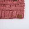 imageCC Exclusives Soft Stretch Cable Knit Messy Bun Ponytail Beanie Winter Hat for Women MB20AMauve