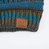 imageCC Exclusives Soft Stretch Cable Knit Messy Bun Ponytail Beanie Winter Hat for Women MB20ATeal Mix