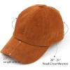 imageCC Exclusives Stone Washed Corduroy CrissCross Ponytail Baseball Cap for Women Adjustable High Bun HatCamel
